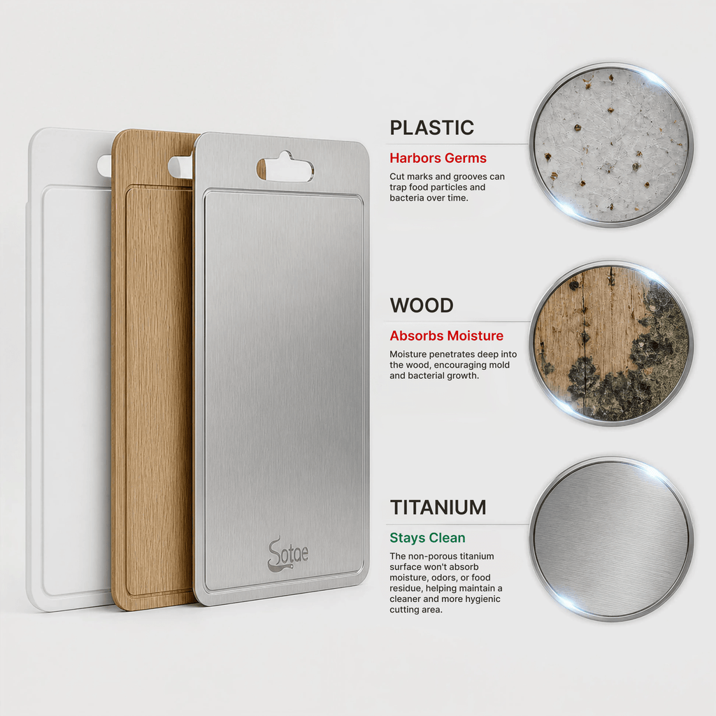 Titanium Cutting Board with Juice Groove
