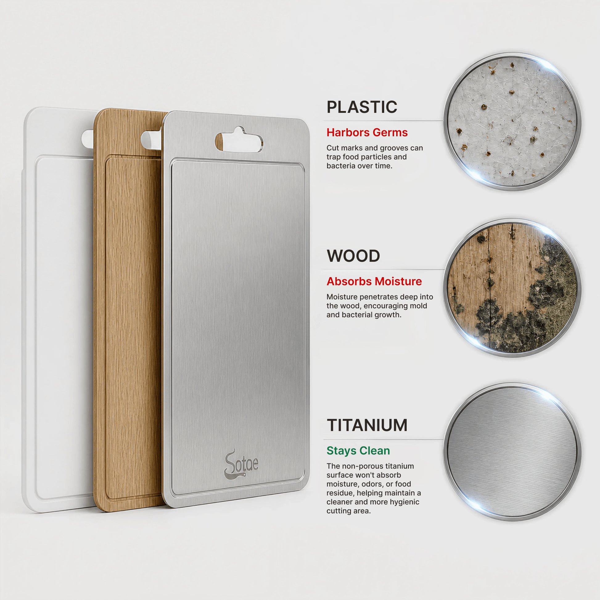 Titanium Cutting Board with Juice Groove
