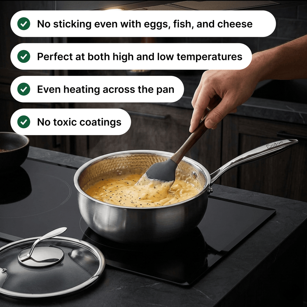 Titanium Hammered Saucepan