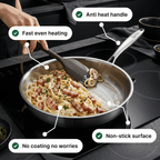 Titanium Hammered Flat Pan