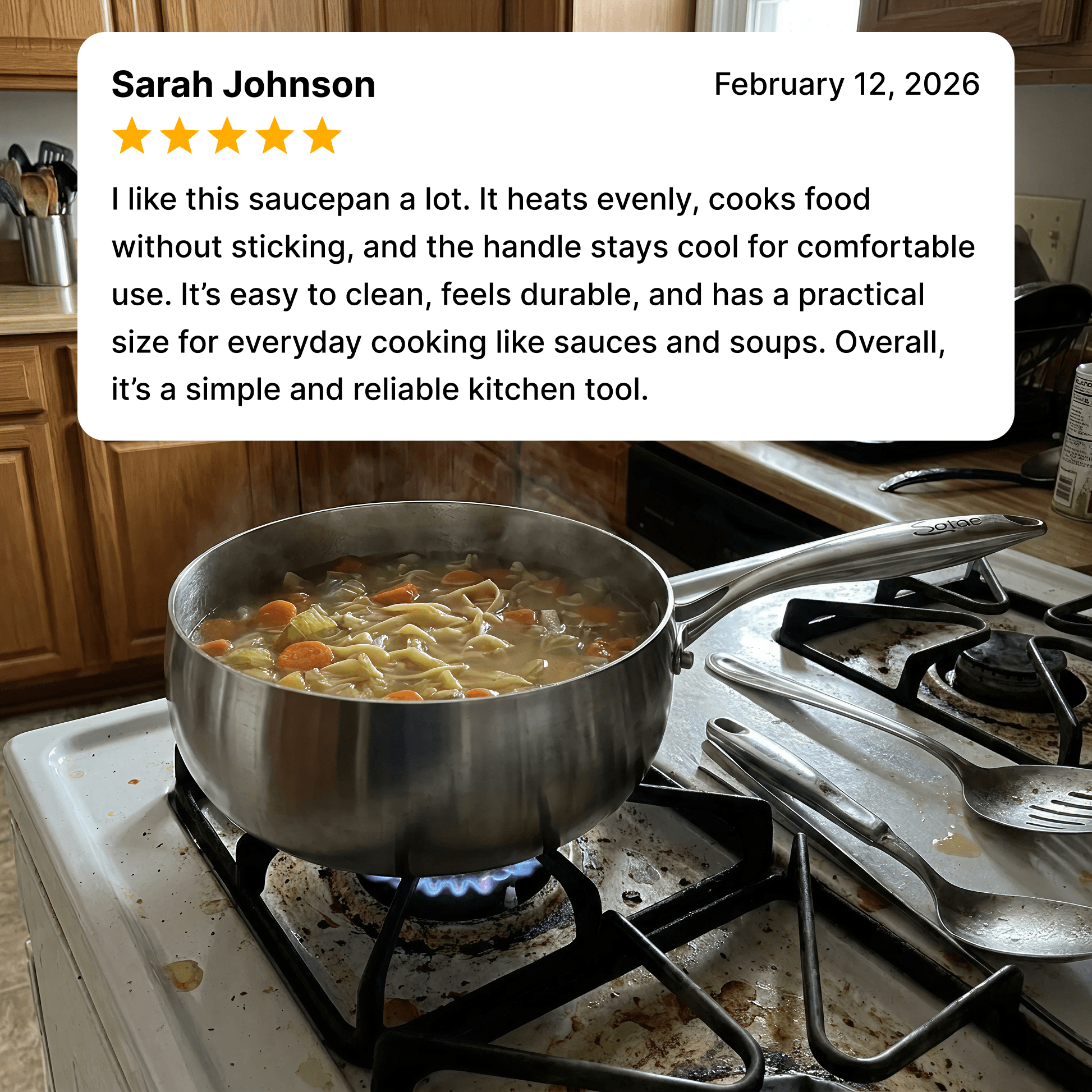 Titanium Hammered Saucepan