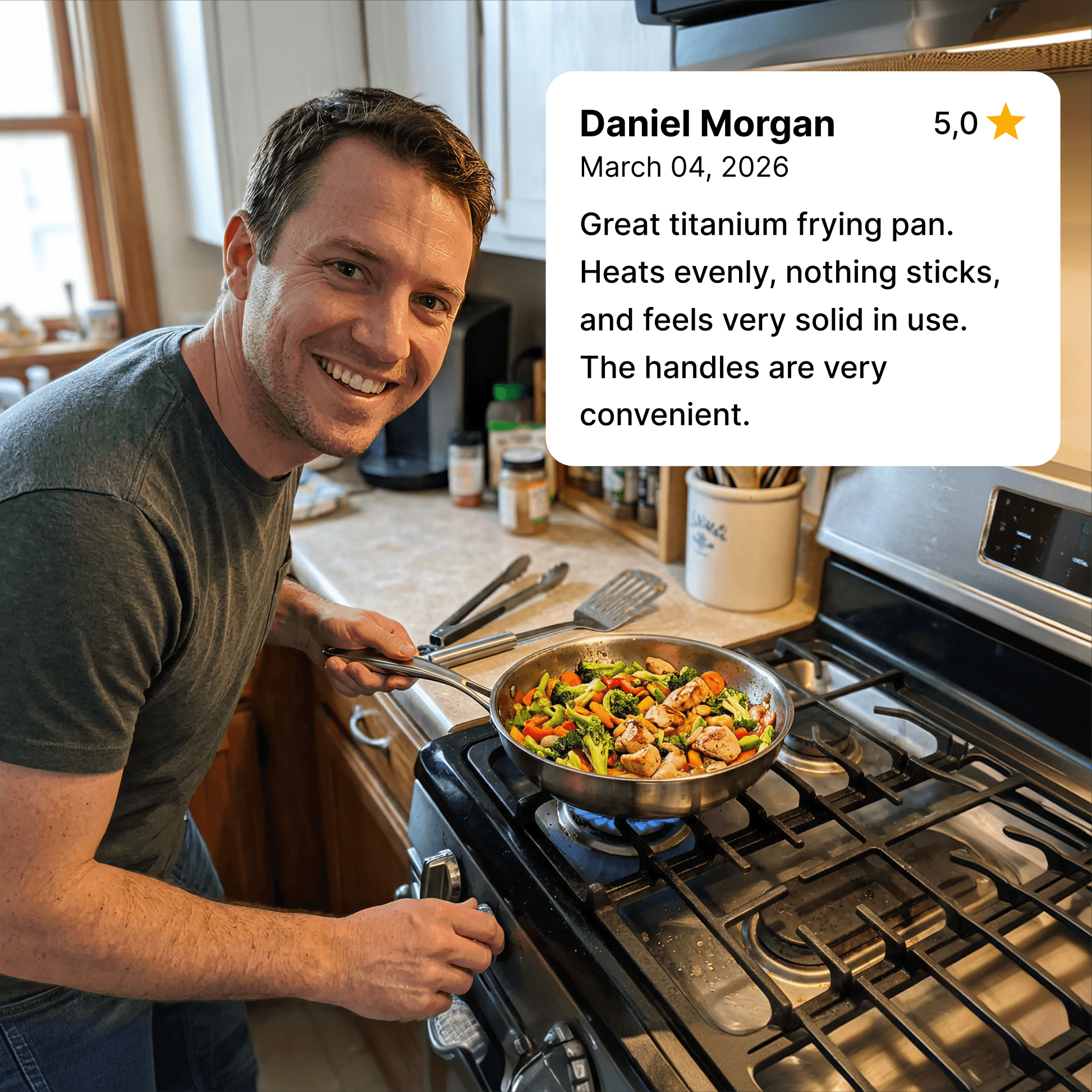 Titanium Hammered Flat Pan
