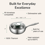 Titanium Hammered Saucepan