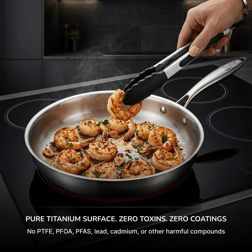 Titanium Hammered Flat Pan