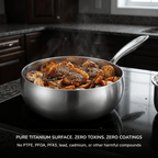 Titanium Hammered Saucepan