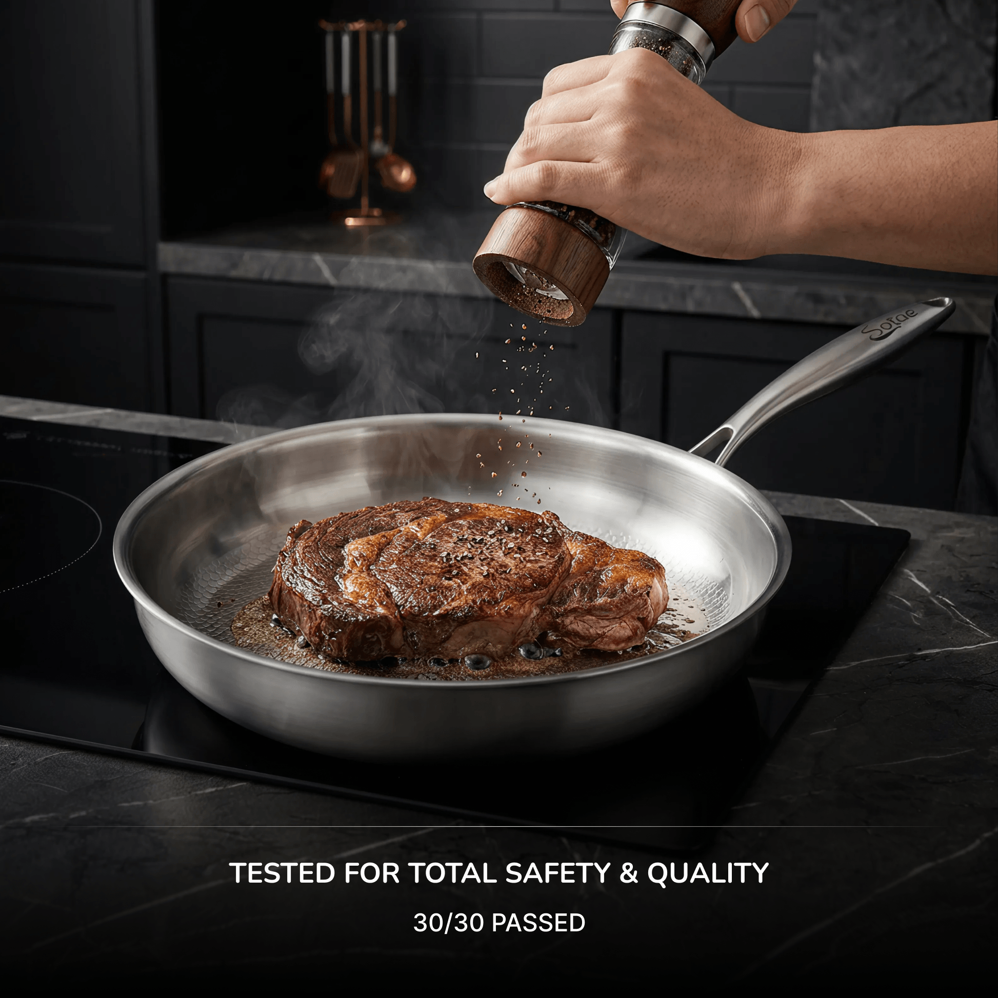 Titanium Hammered Flat Pan