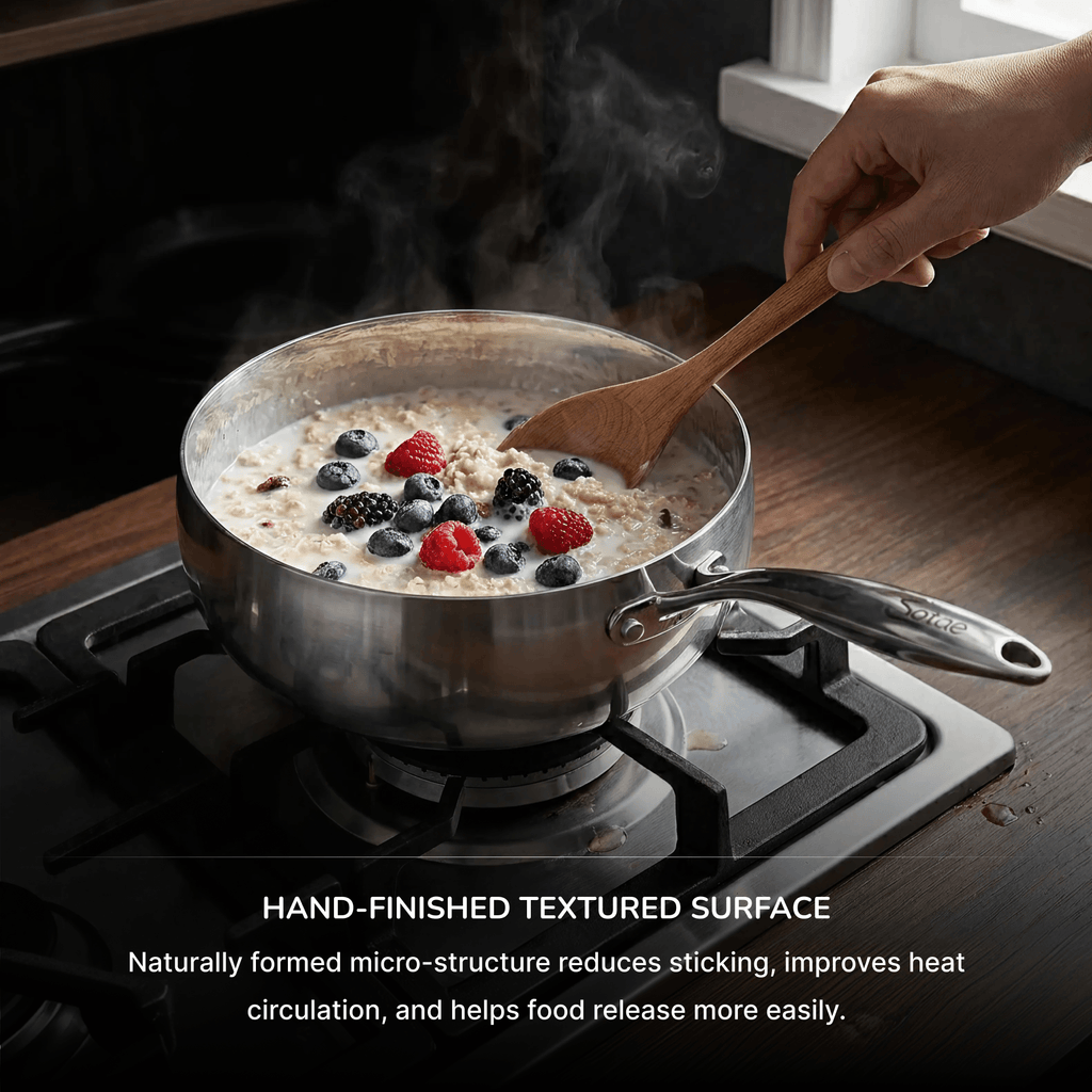 Titanium Hammered Saucepan