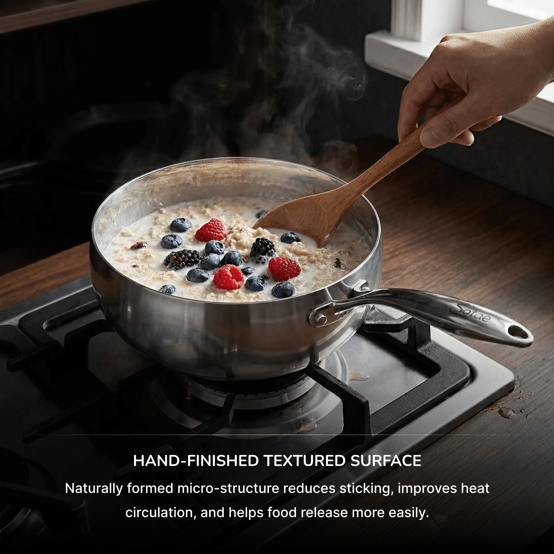 Titanium Hammered Saucepan