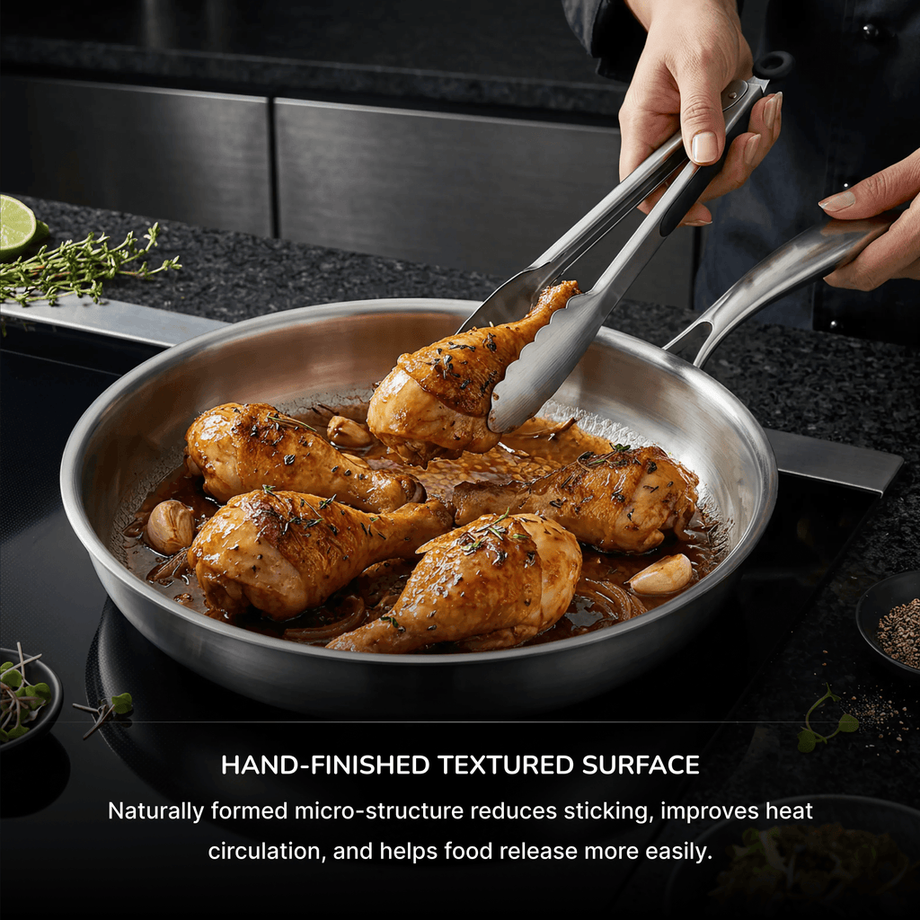 Titanium Hammered Flat Pan