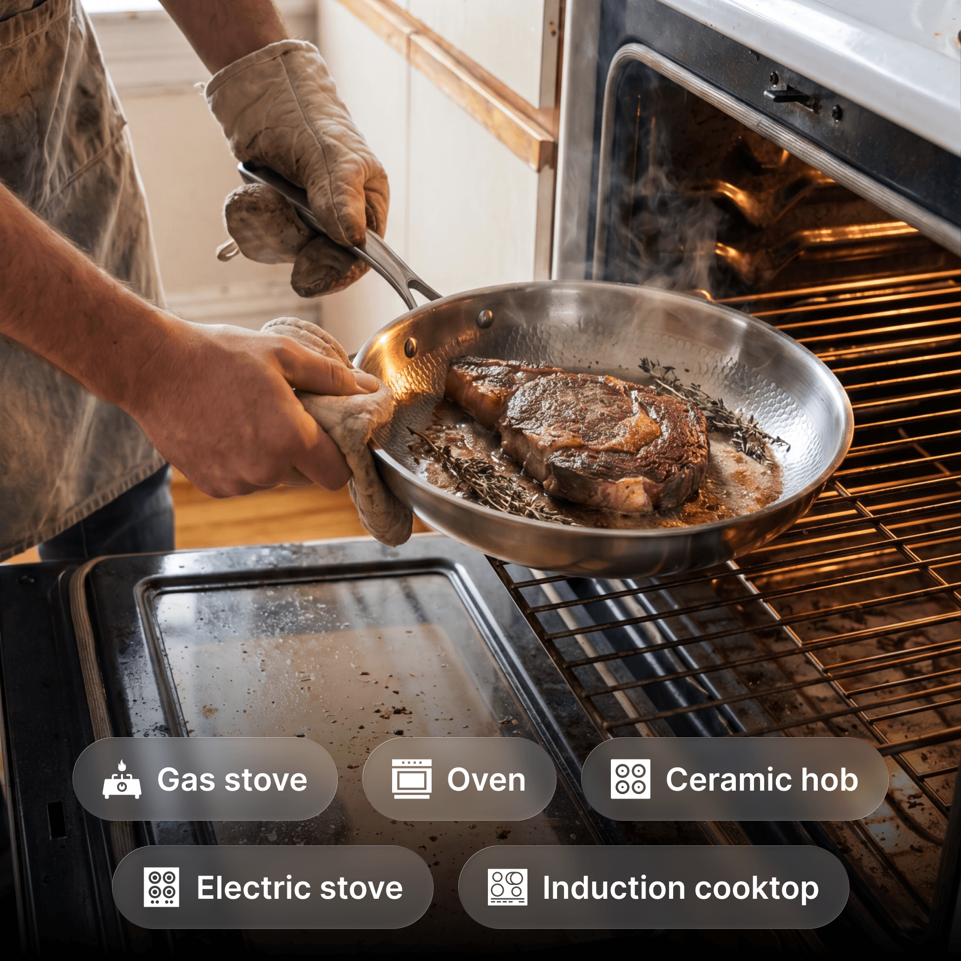 Titanium Hammered Cooking Pan