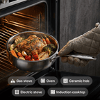 Titanium Hammered Saucepan