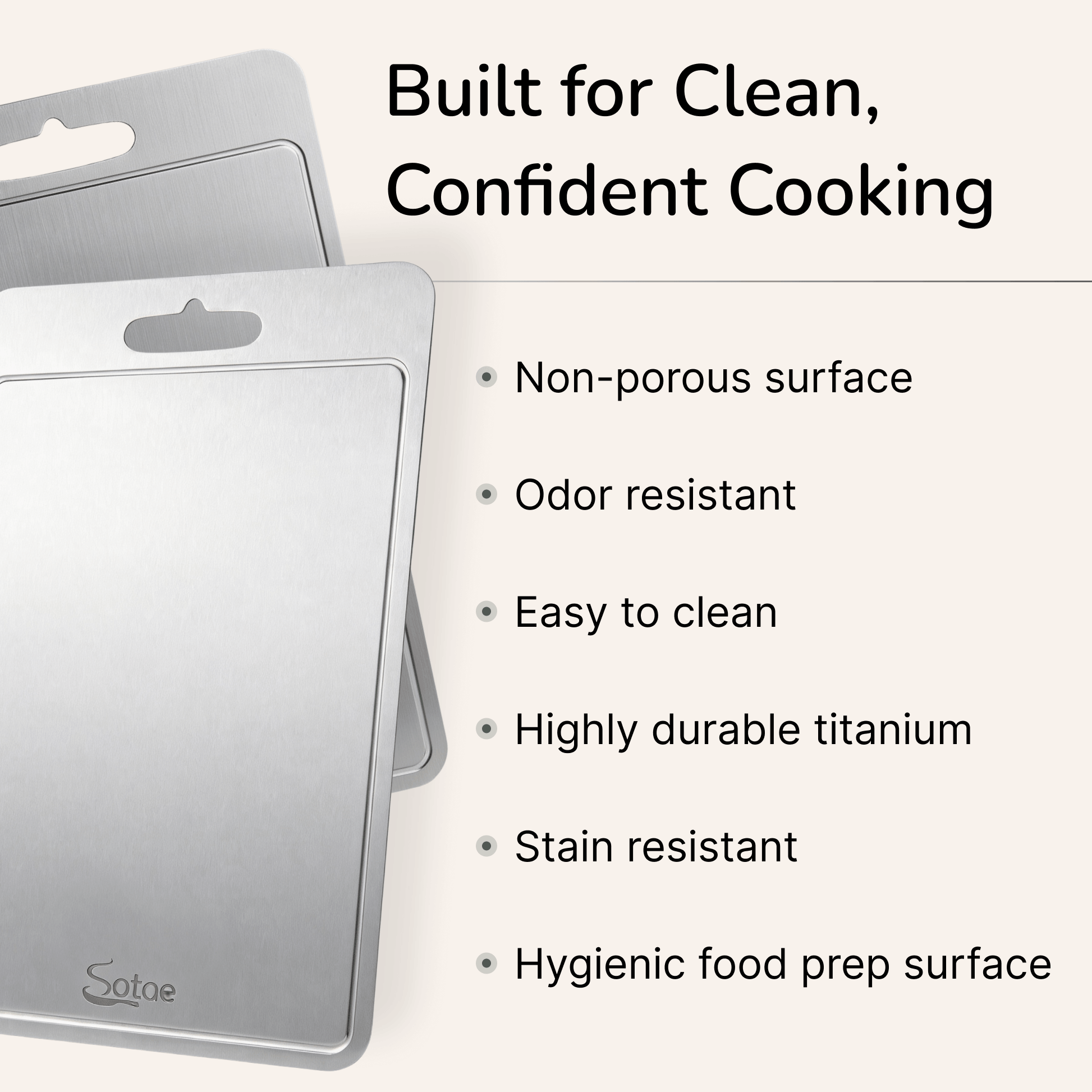 Titanium Cutting Board with Juice Groove