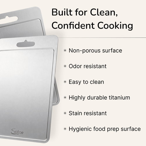 Titanium Cutting Board with Juice Groove
