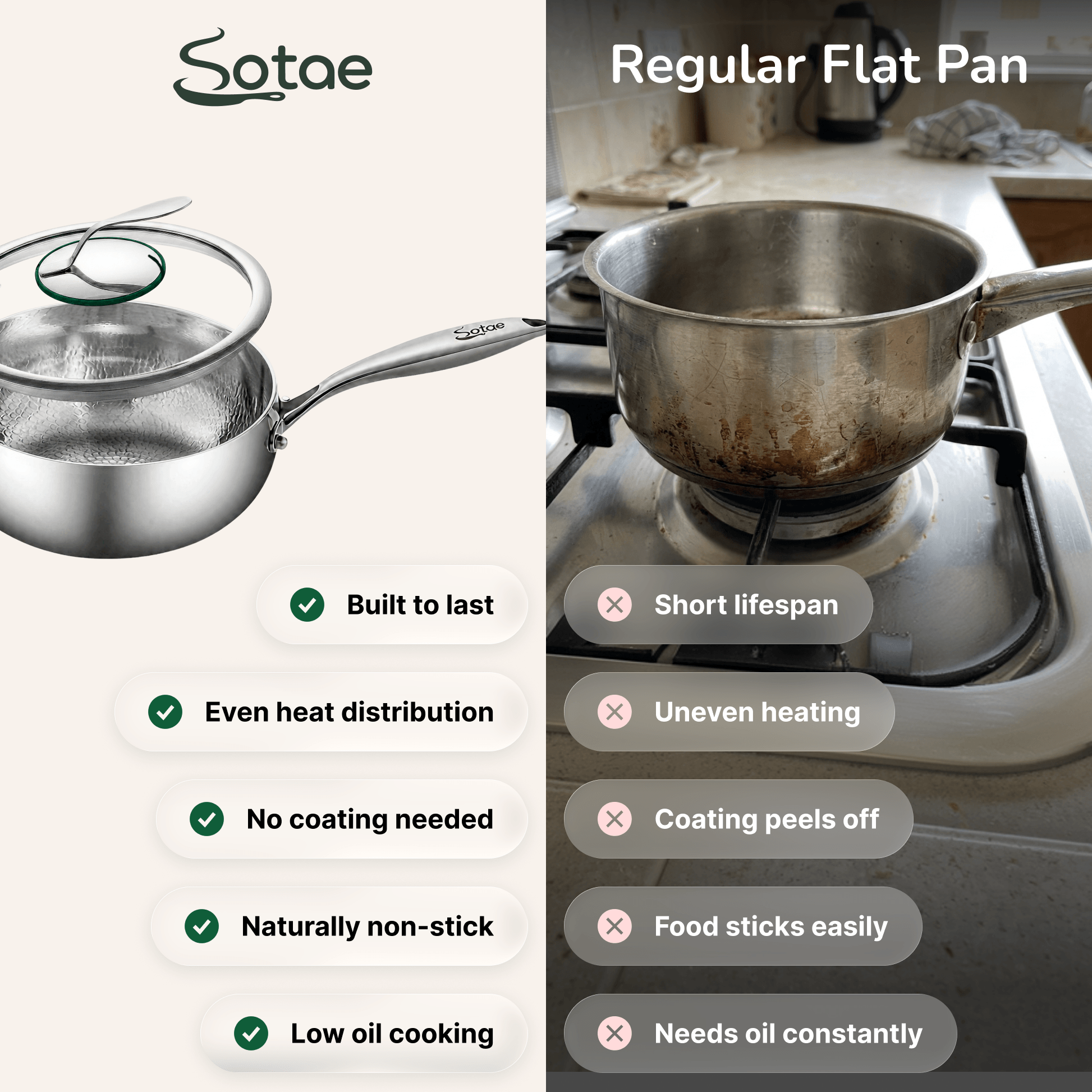 Titanium Hammered Saucepan