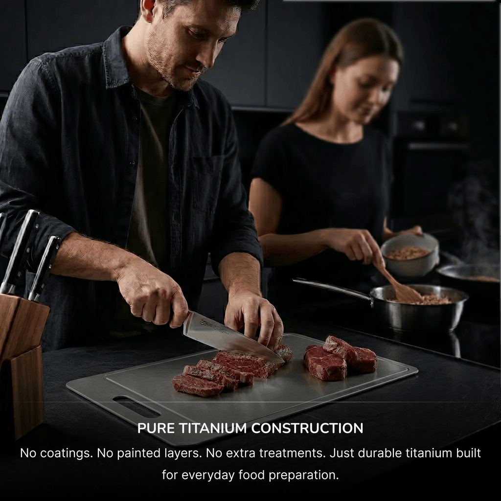 Titanium Cutting Board with Juice Groove