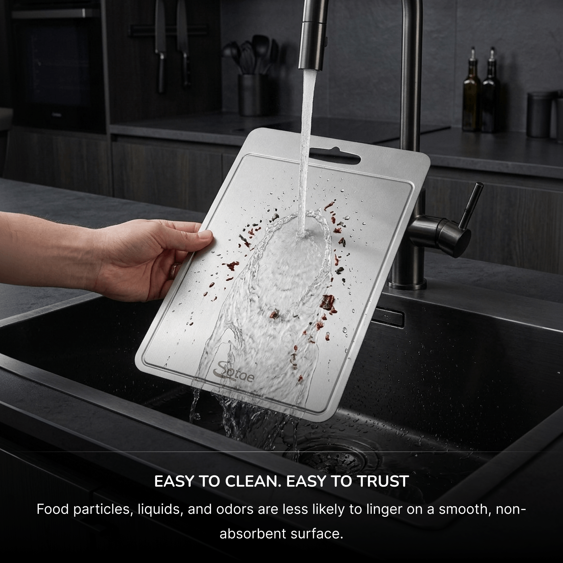 Titanium Cutting Board with Juice Groove