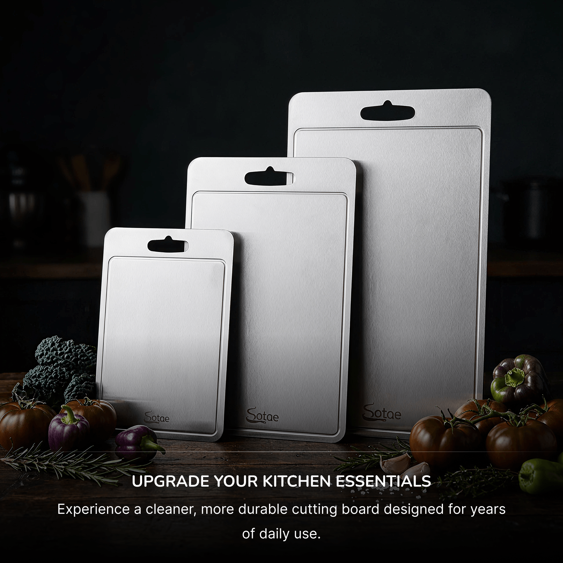 Titanium Cutting Board with Juice Groove